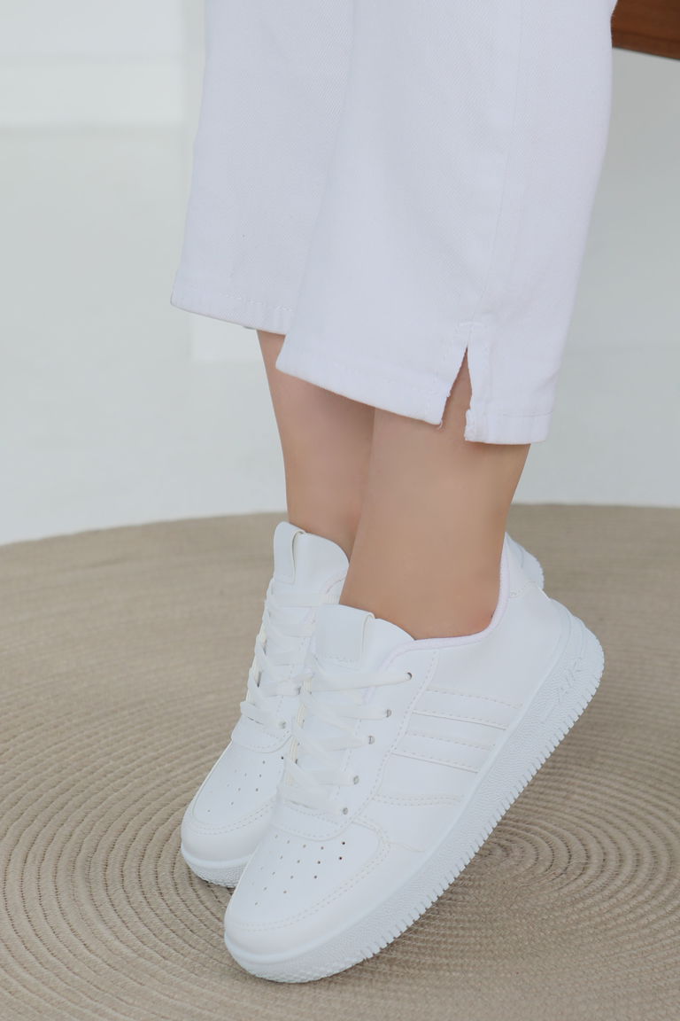 Kadın Beyaz AİR Spor Ayakkabı - 27474 - TOFİSA