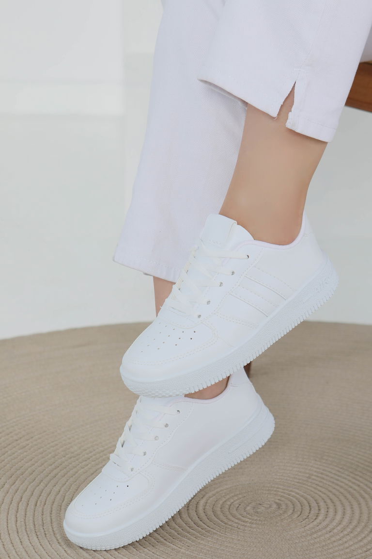 Kadın Beyaz AİR Spor Ayakkabı - 27474 - TOFİSA