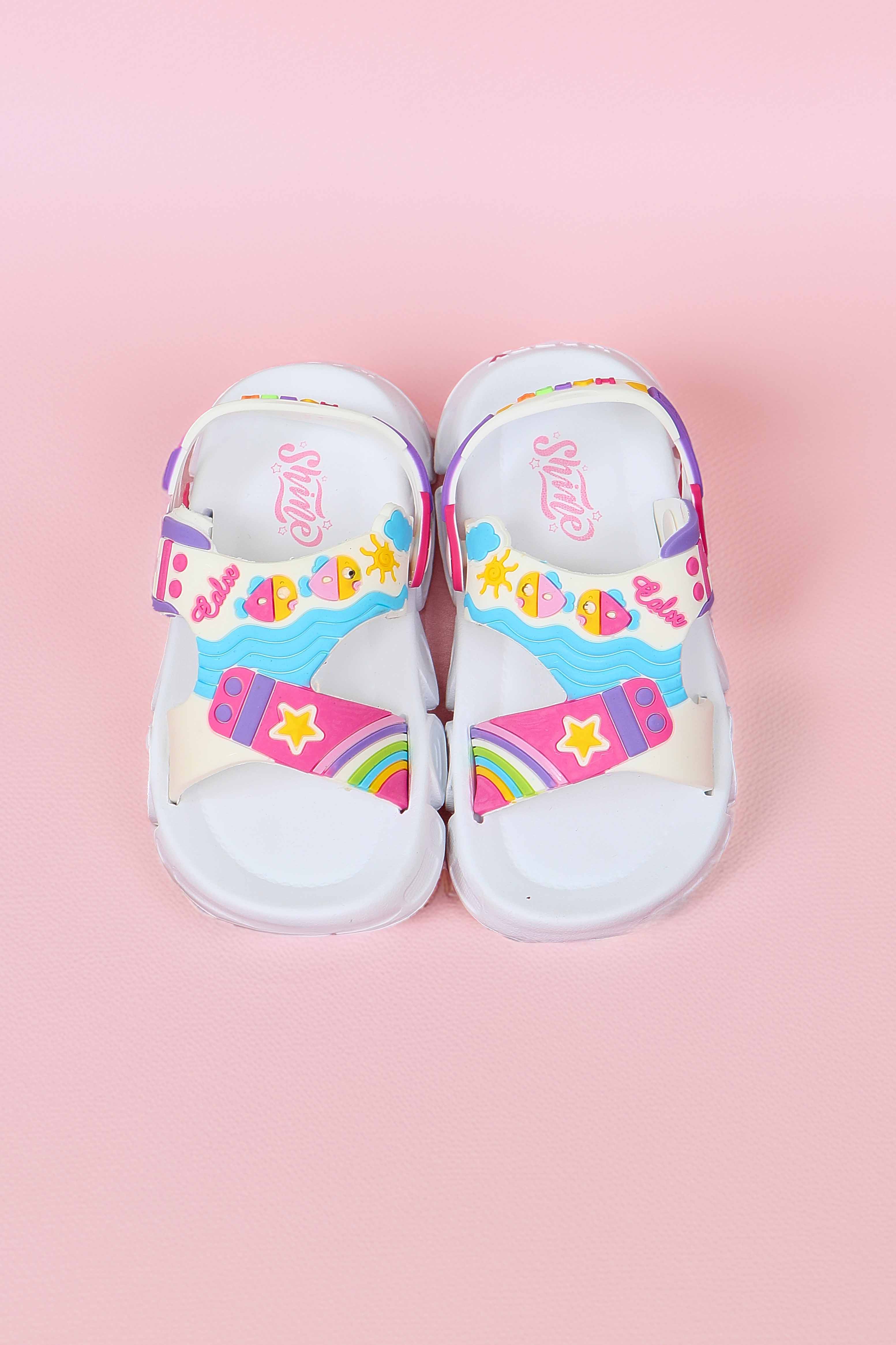 Kadın Beyaz Çocuk Sandalet Terlik - 27563 - 2