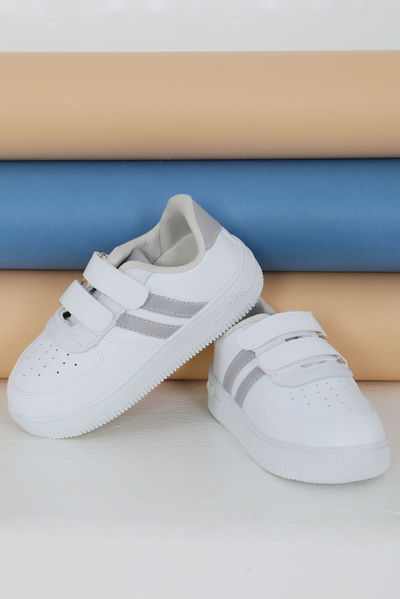 Çocuk Beyaz Gri AİR Çocuk Spor Ayakkabı - 27479 