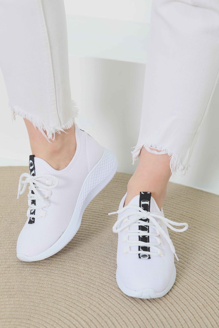 Kadın Beyaz Spor Ayakkabı - 27091 - TOFİSA