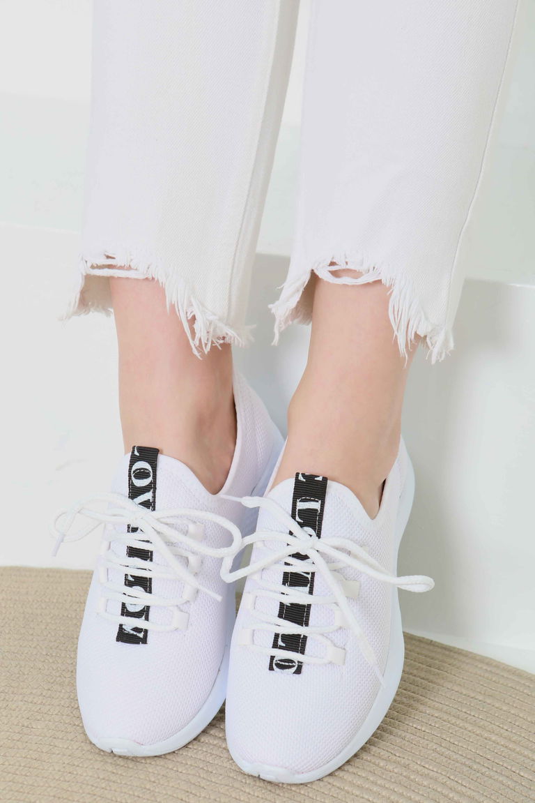 Kadın Beyaz Spor Ayakkabı - 27091 - TOFİSA