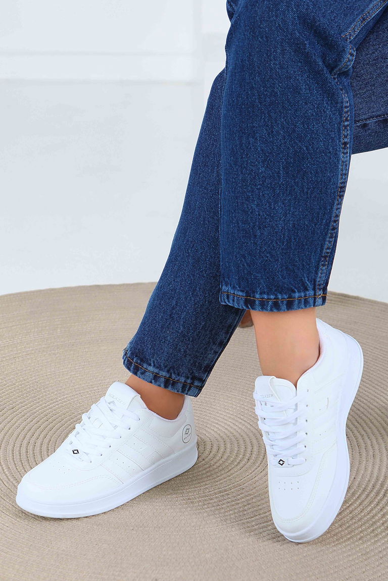 Kadın Beyaz spor ayakkabı - 27559 - TOFİSA