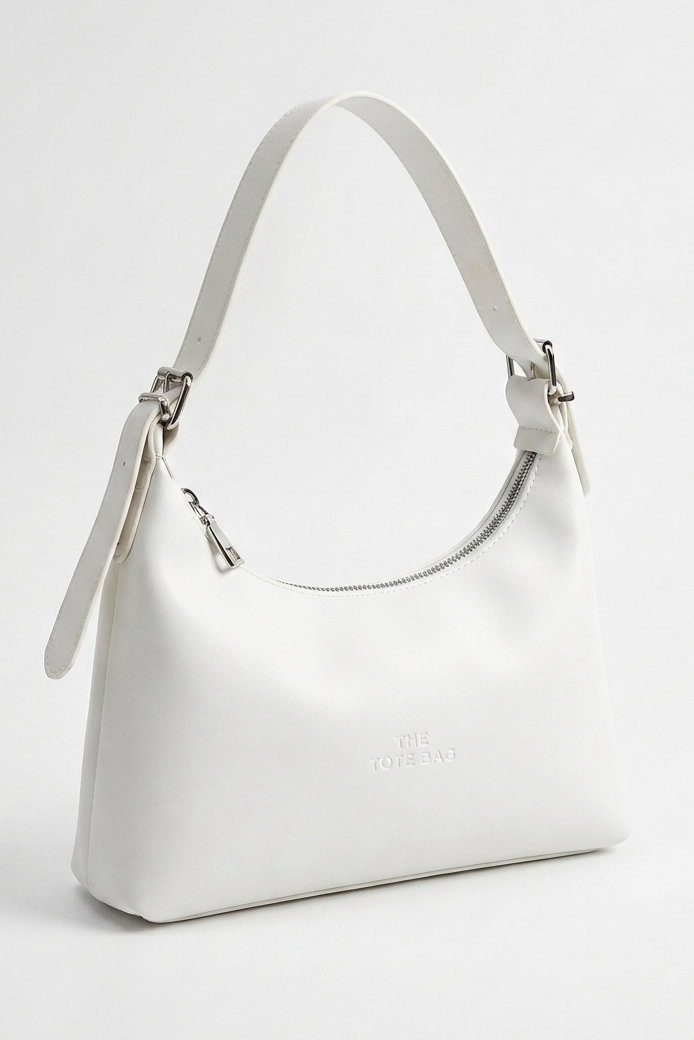 Kadın Beyaz Suni Deri Kol Çantası - 28170-BEYAZ - 1