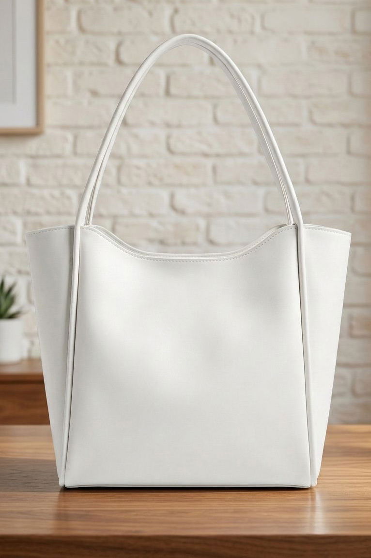 Kadın Beyaz Suni Deri Omuz Çantası - 28259-BEYAZ - 1