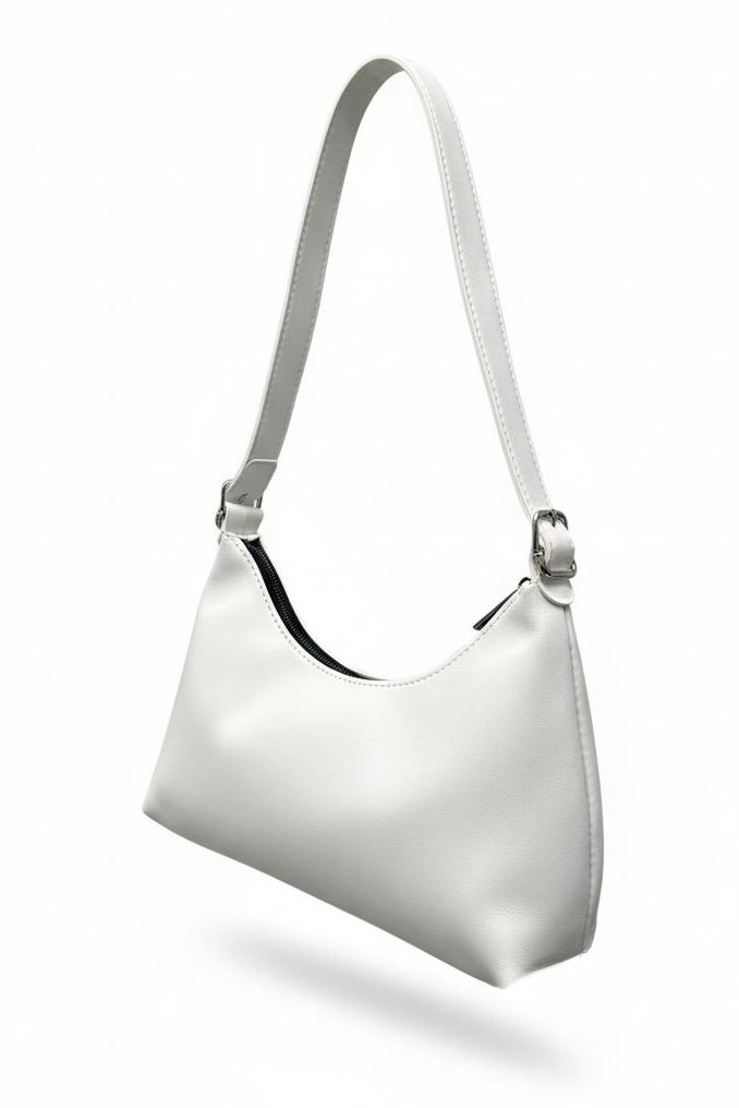 Kadın Beyaz Suni Deri Omuz Çantası - 28263-BEYAZ - 2