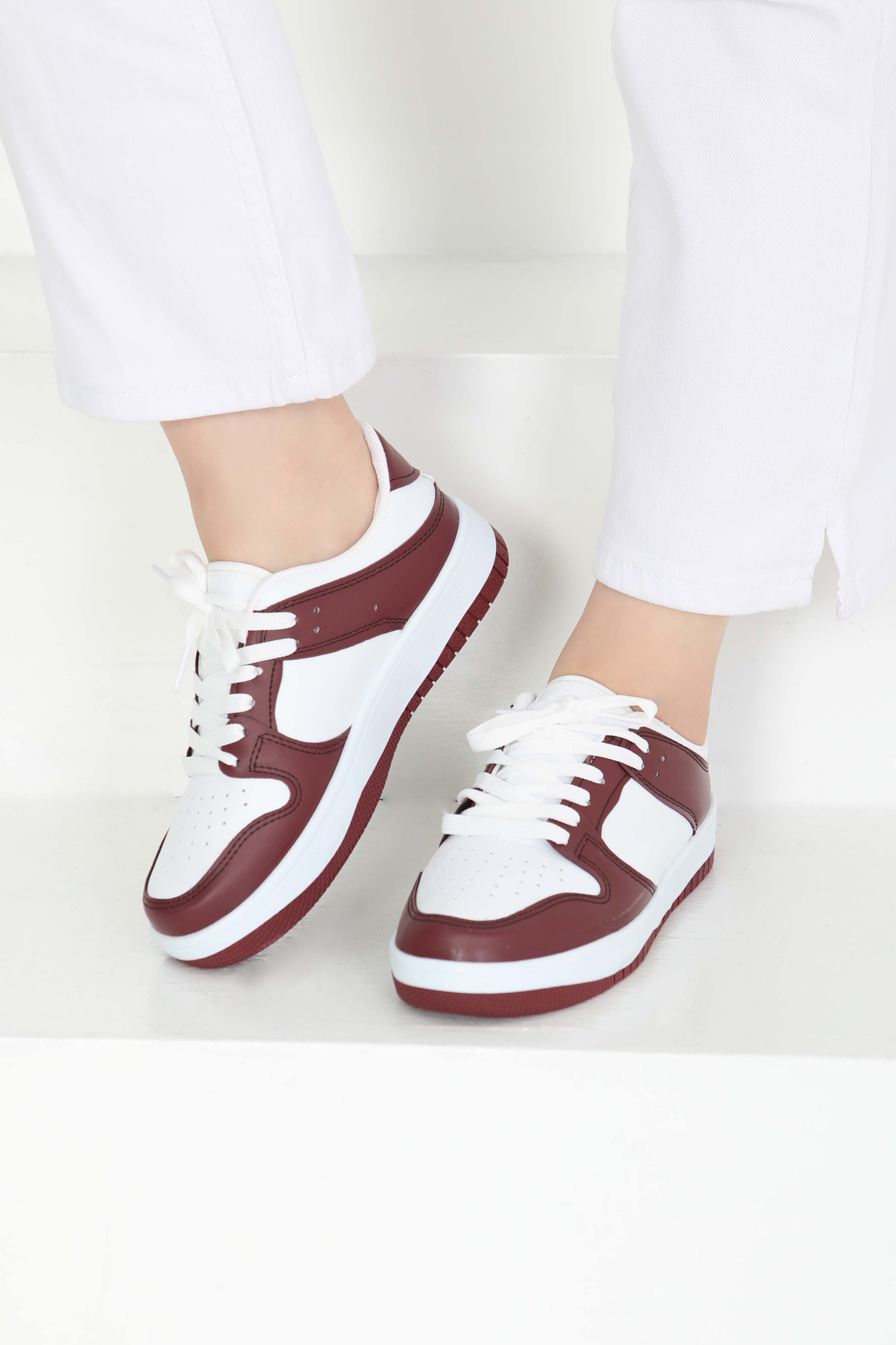 Kadın Bordo AİR Spor Ayakkabı - 27477-BORDO - 5