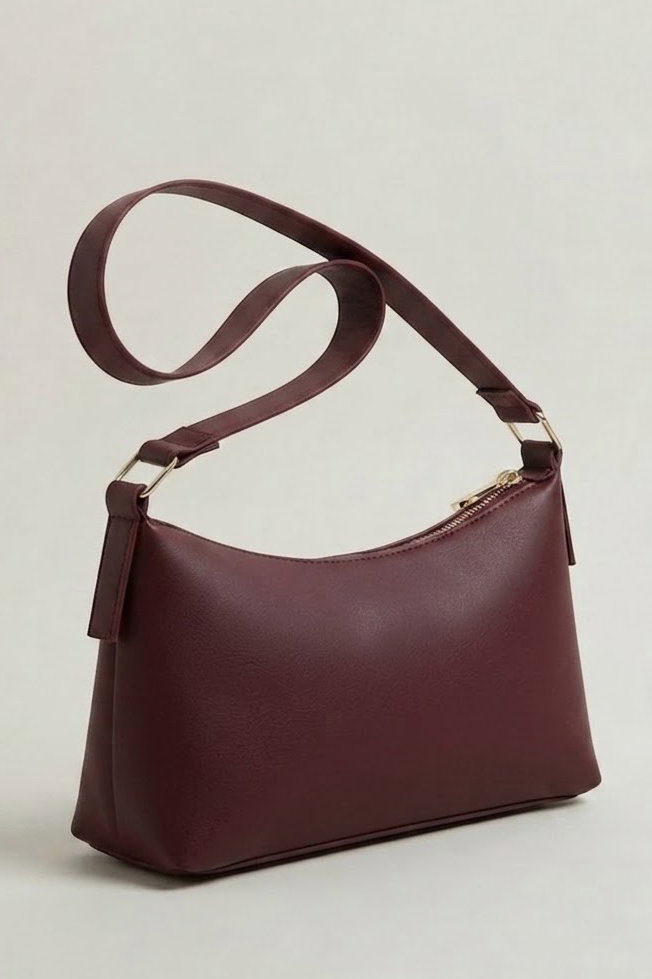 Kadın Bordo Baget Çanta - 28894-BORDO - 1