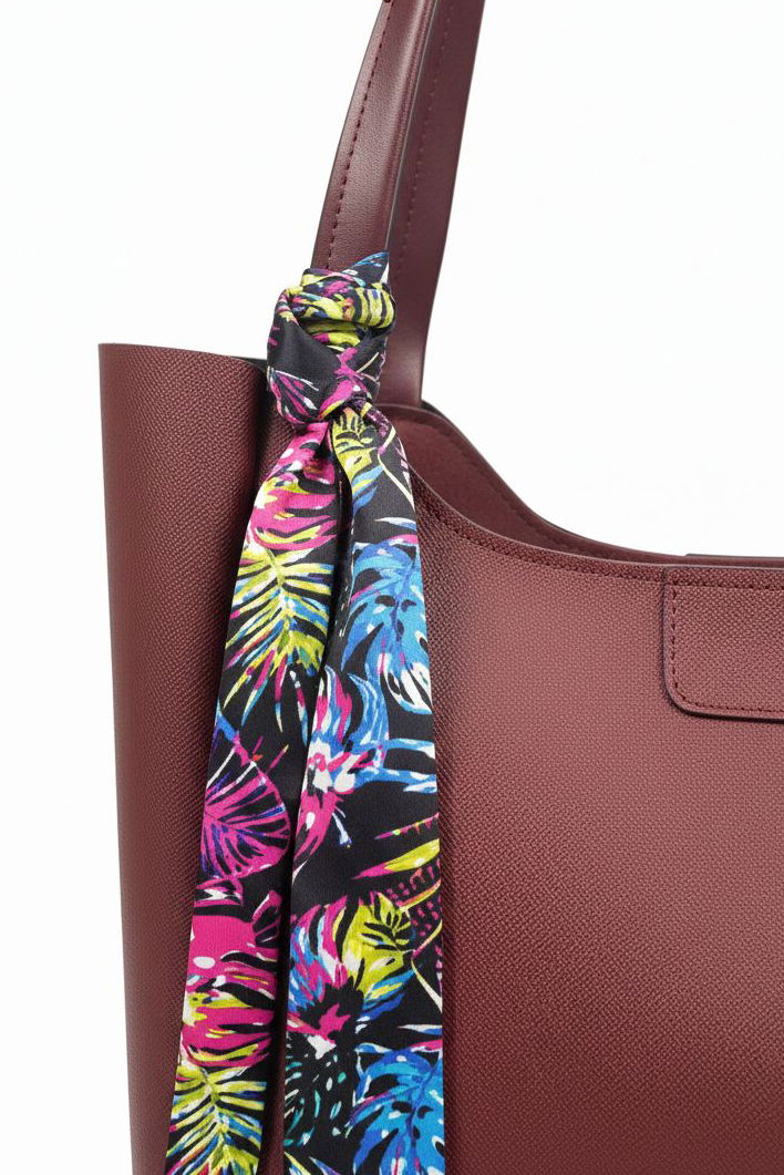 Kadın Bordo Flarlı Kol Çanta - 28134-BORDO - 2