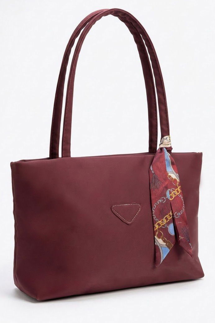 Kadın Bordo Flarlı Kol Çanta - 28319-BORDO - 1