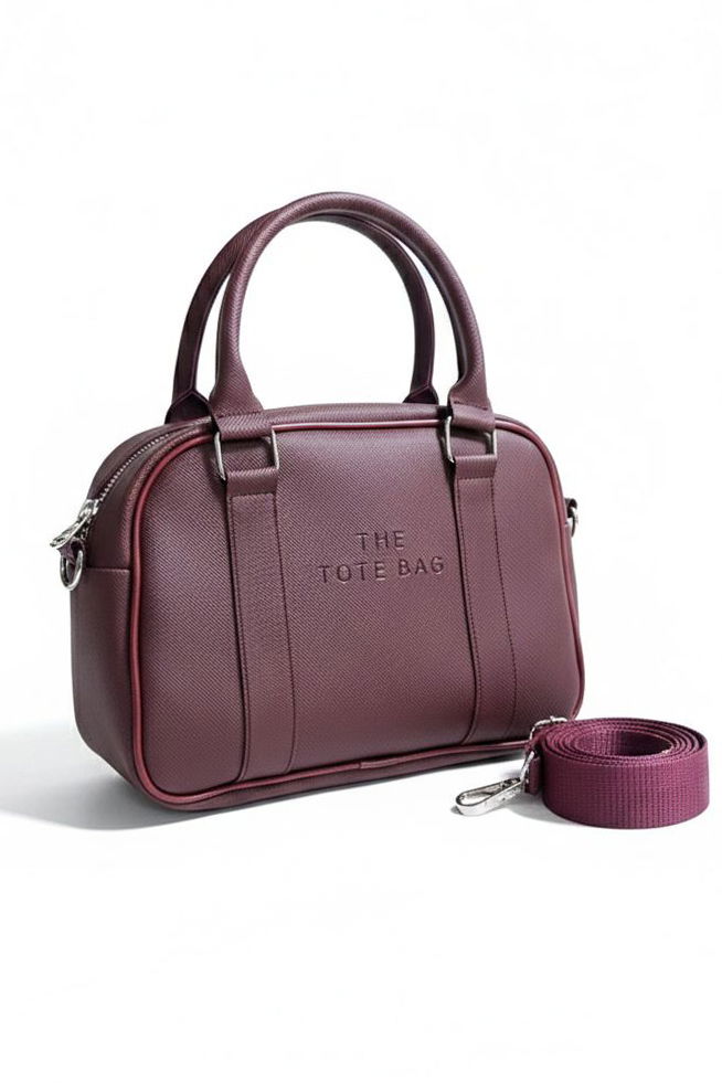 Kadın Bordo Omuz Suni Deri Çanta - 28226-BORDO - TOFİSA