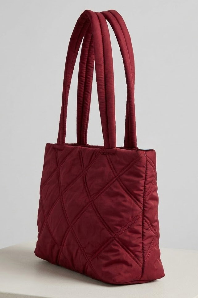 Kadın Bordo Paraşüt Kol Çantası - 28762-BORDO - 2
