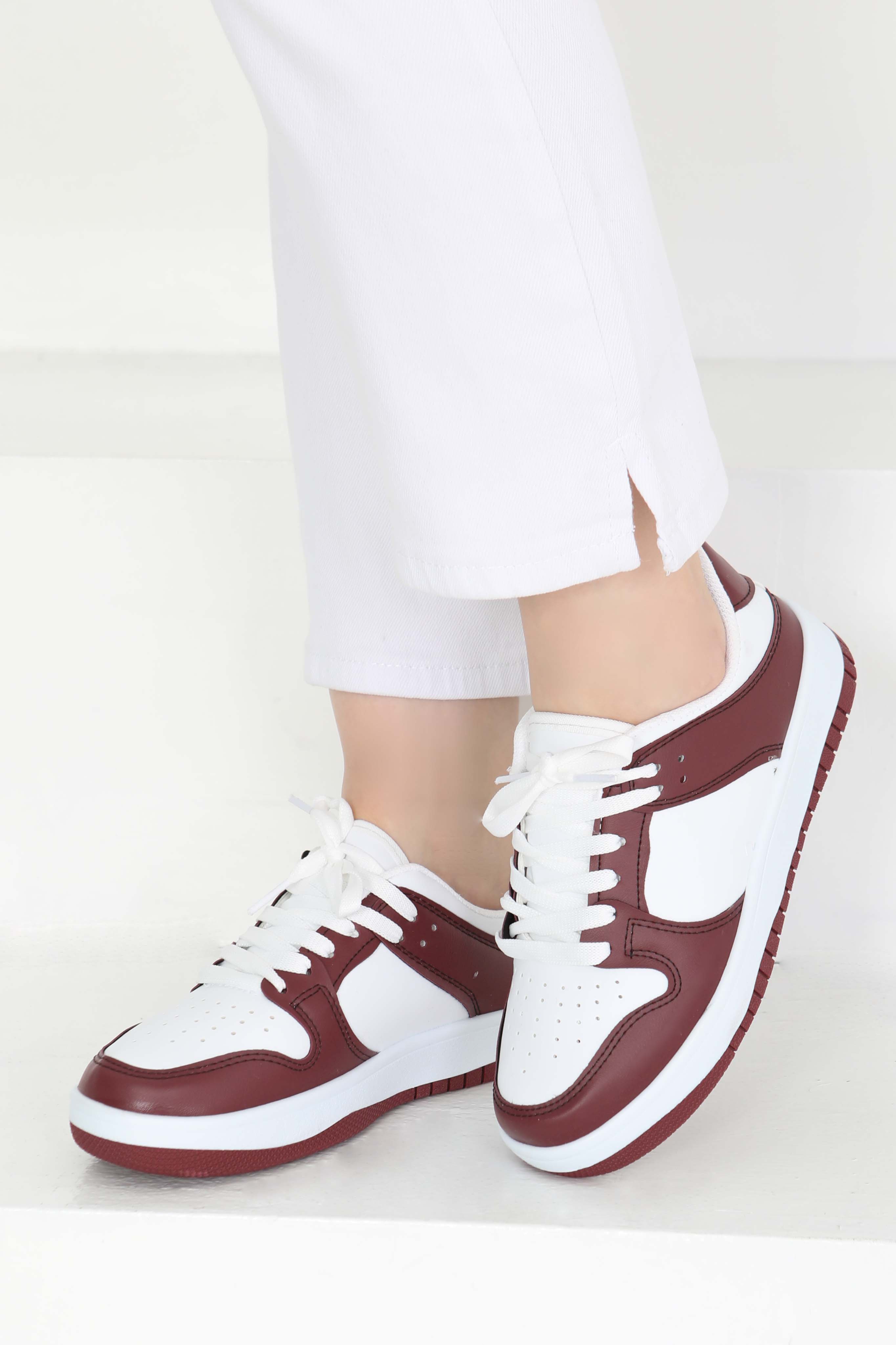 Kadın Bordo Spor Ayakkabı - 27090 - 1