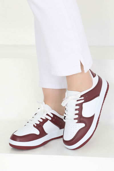 Kadın Bordo Spor Ayakkabı - 27090 