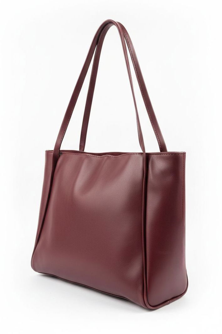 Kadın Bordo Suni Deri Kol Çantası - 28260-BORDO - 2