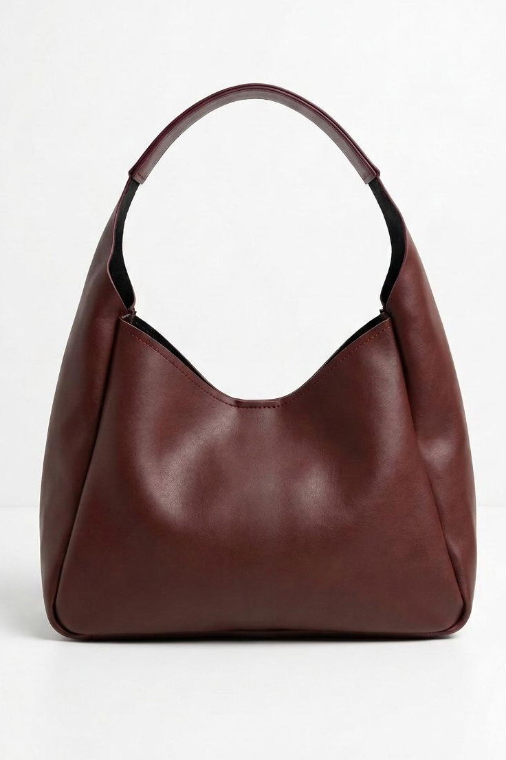 Kadın Bordo Suni Deri Kol Çantası - 28318-BORDO - 1