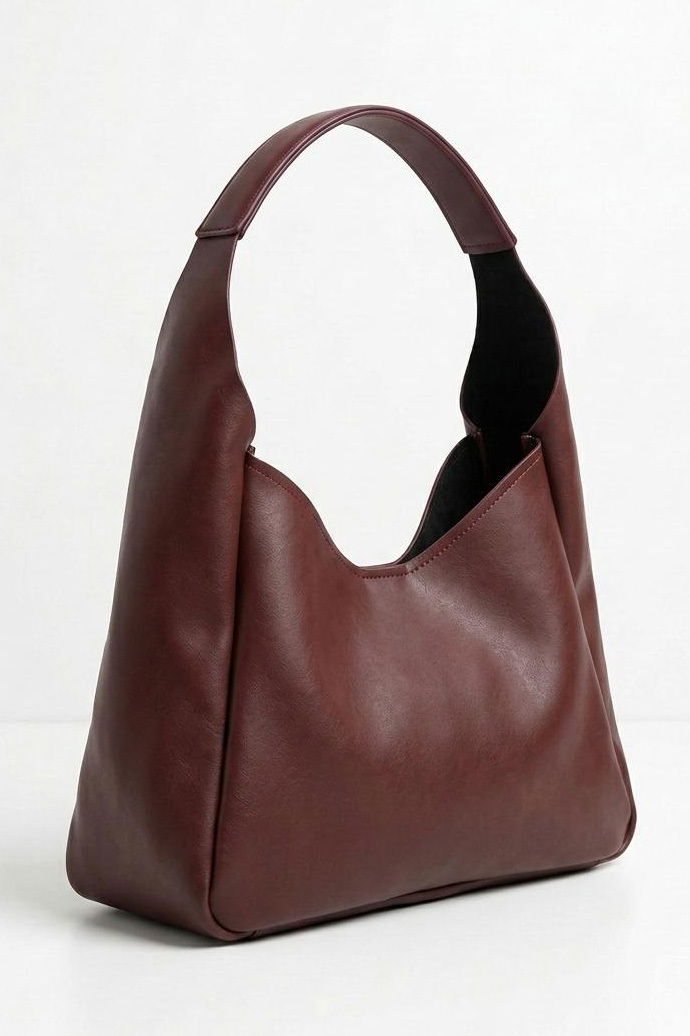 Kadın Bordo Suni Deri Kol Çantası - 28318-BORDO - 2