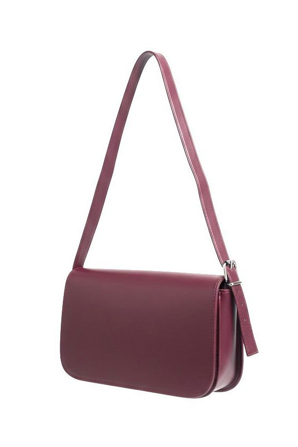 Kadın Bordo Suni Deri Omuz Çantası - 28171-BORDO - 1