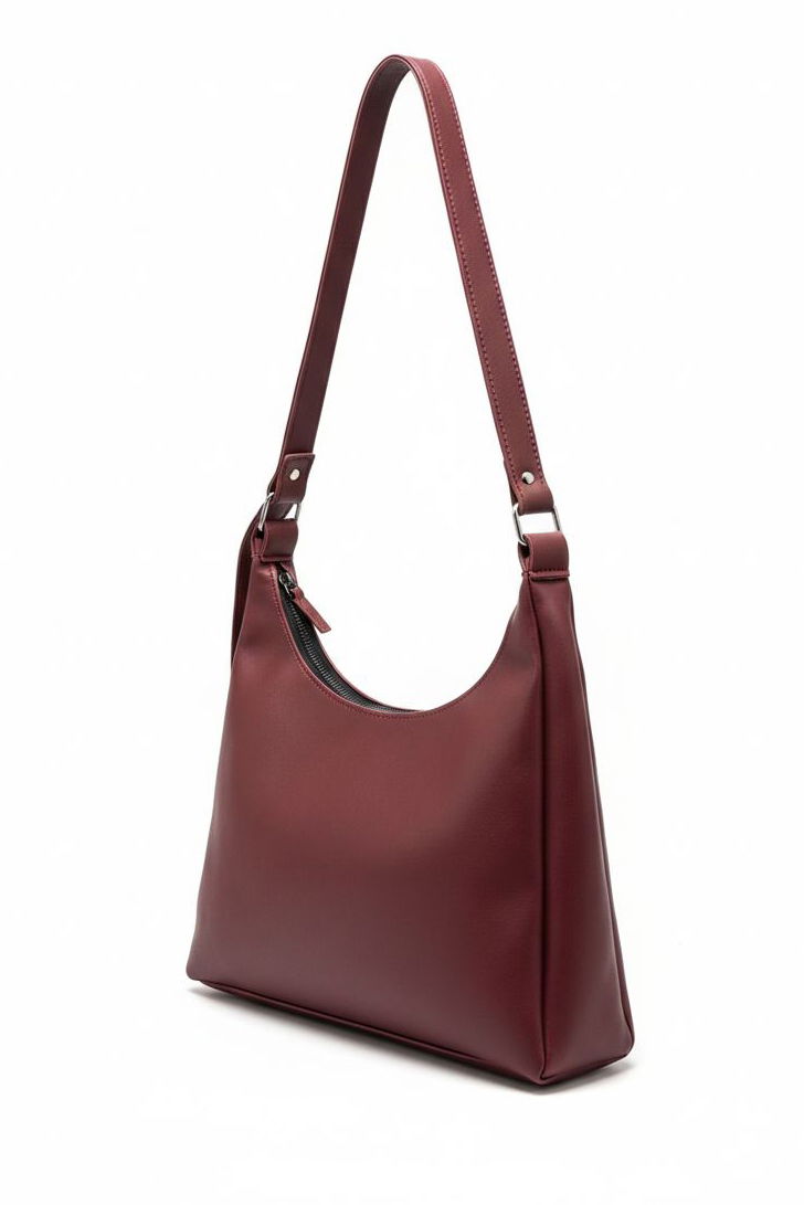 Kadın Bordo Suni Deri Omuz Çantası - 28254-BORDO - 1