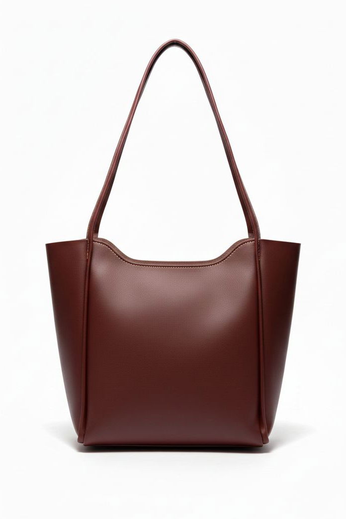 Kadın Bordo Suni Deri Omuz Çantası - 28259-BORDO - 1