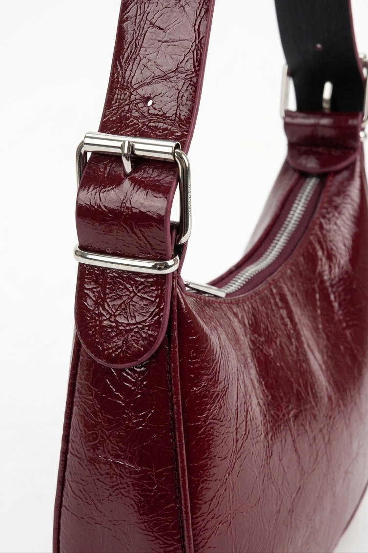 Kadın Bordo Suni Deri Omuz Çantası - 28465-BORDO - 2