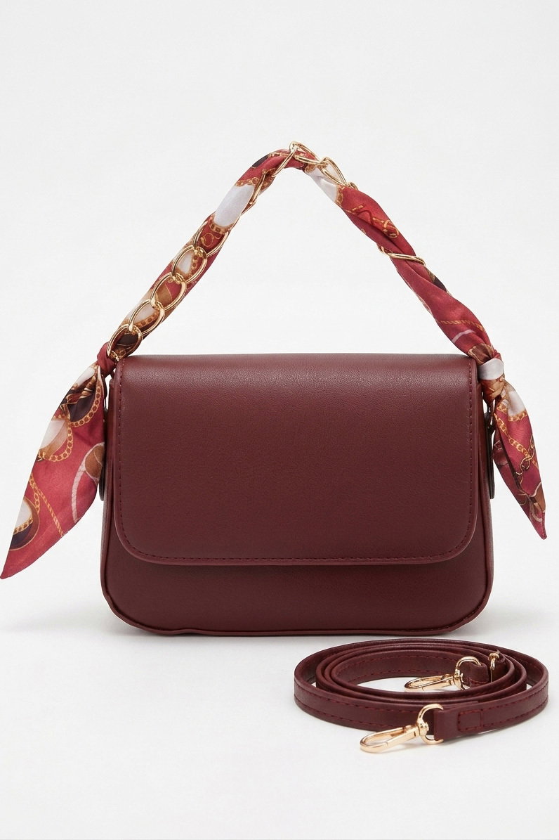 Kadın Bordo Sunii Deri Flarlı Çanta - 28431-BORDO - 1