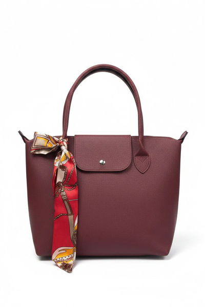 Kadın Bordo Sunii Deri Flarlı Kol Çanta - 28184-BORDO 