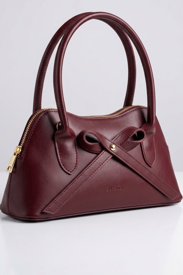 Kadın Bordo Tek Fiyonklu Kol Çantası - 29104-BORDO - 1
