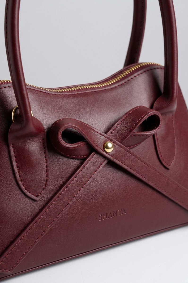 Kadın Bordo Tek Fiyonklu Kol Çantası - 29104-BORDO - 2