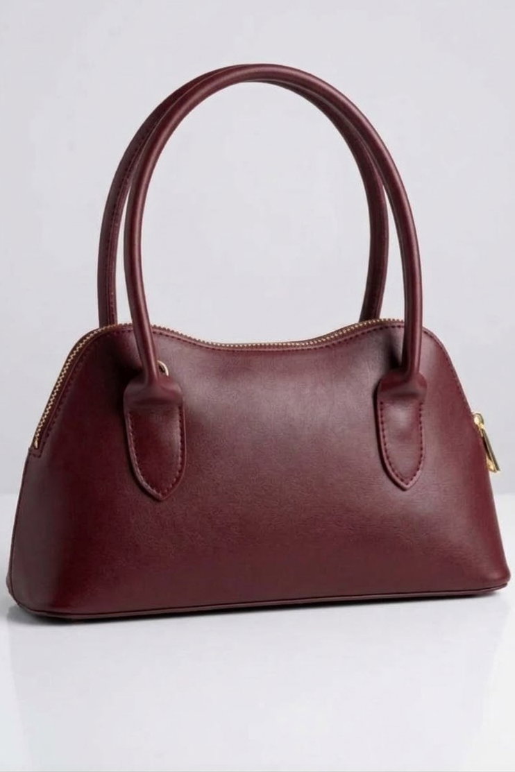 Kadın Bordo Tek Fiyonklu Kol Çantası - 29104-BORDO - 3
