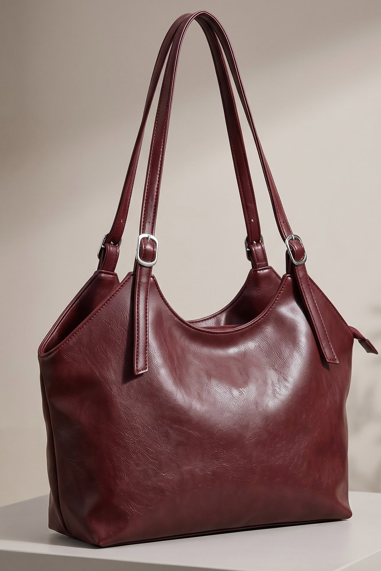 Kadın Bordo Toka Detaylı Salaş Çanta - 29108-BORDO - 1