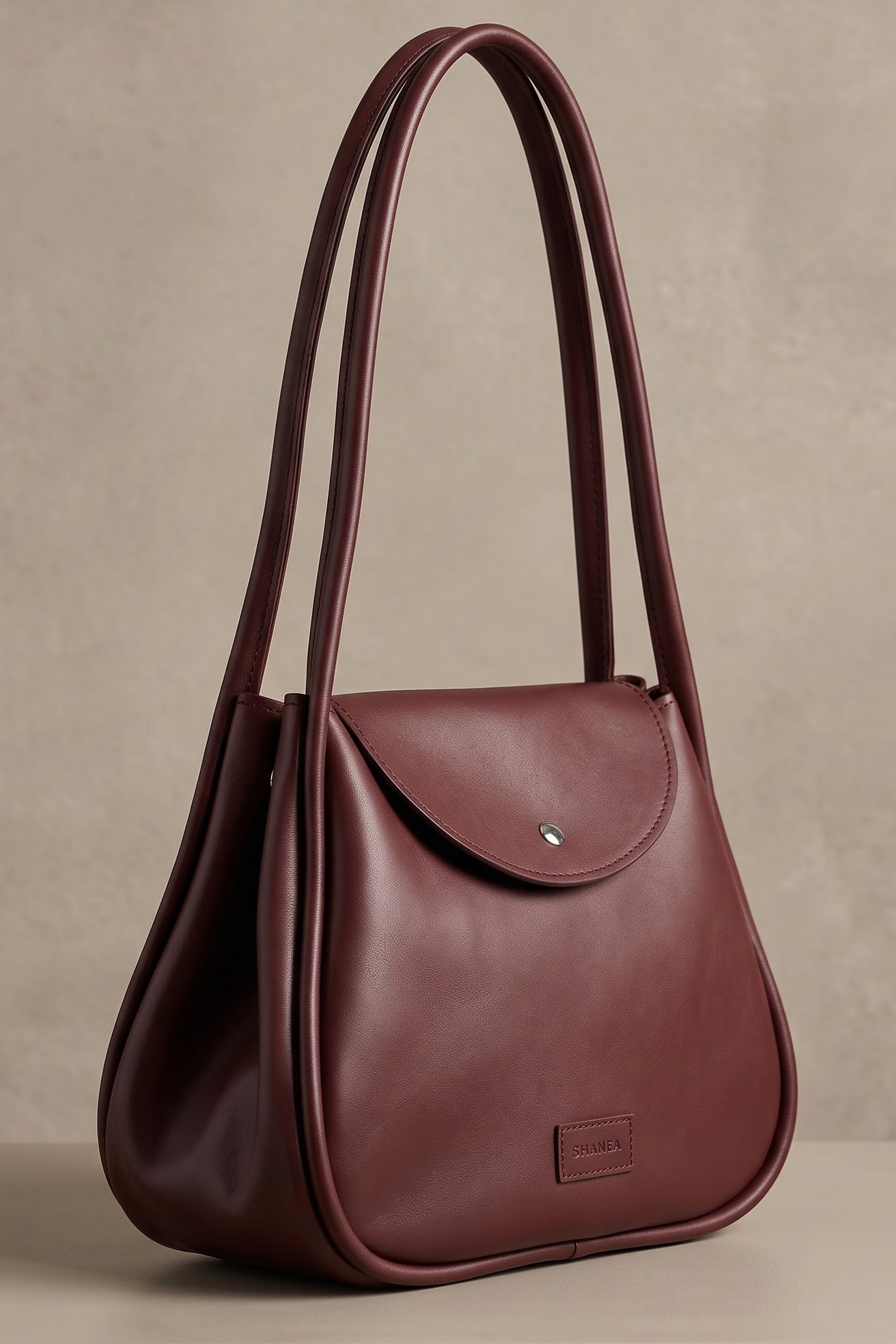 Kadın Bordo yan Çıtçıtlı Kapaklı Suni Deri Çanta - 29253-BORDO - 1