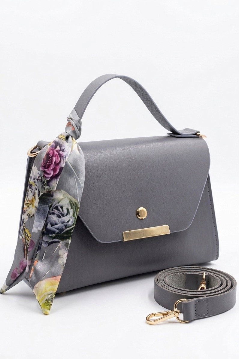 Kadın Füme Flarlı Mini El Çantası - 28372-FUME - 1