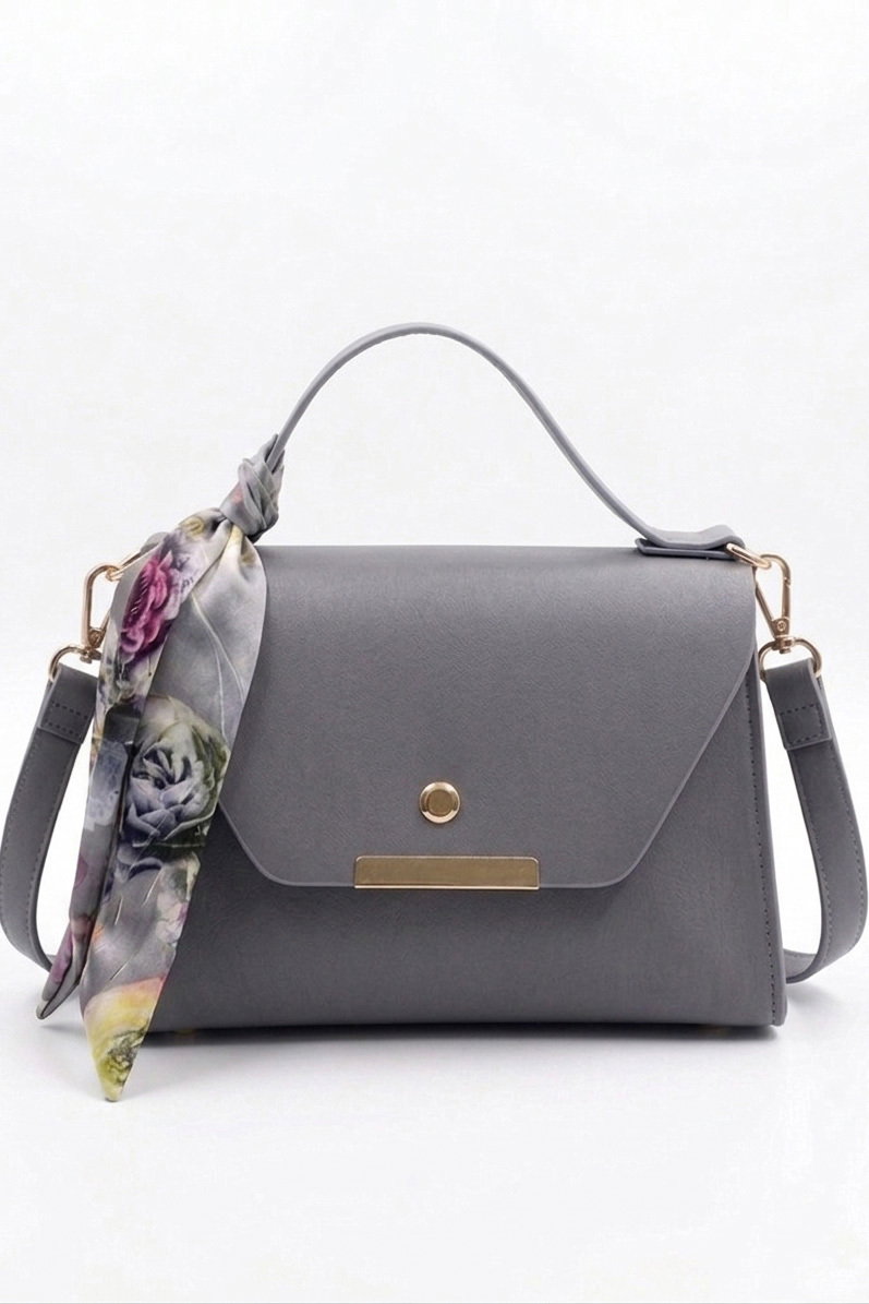 Kadın Füme Flarlı Mini El Çantası - 28372-FUME - 2