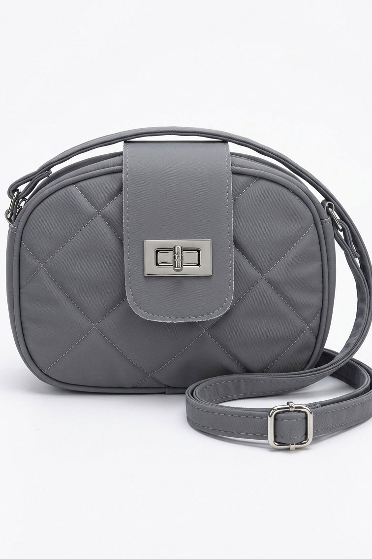 Kadın Füme Kapaklı Suni Deri Çanta - 28370-FUME - 1