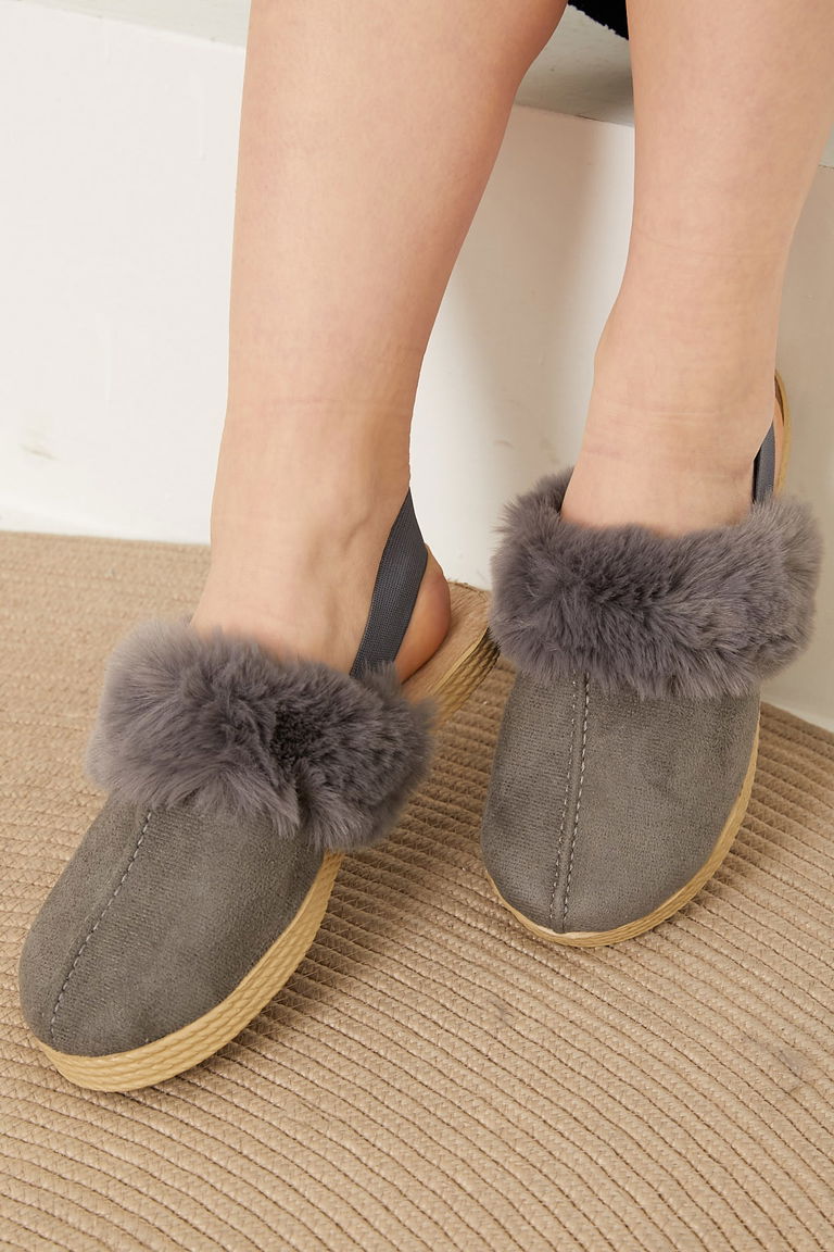 Kadın Füme Lastikli Terlik - 26396 - TOFİSA