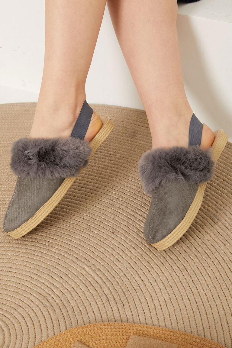 Kadın Füme Lastikli Terlik - 26396 - TOFİSA