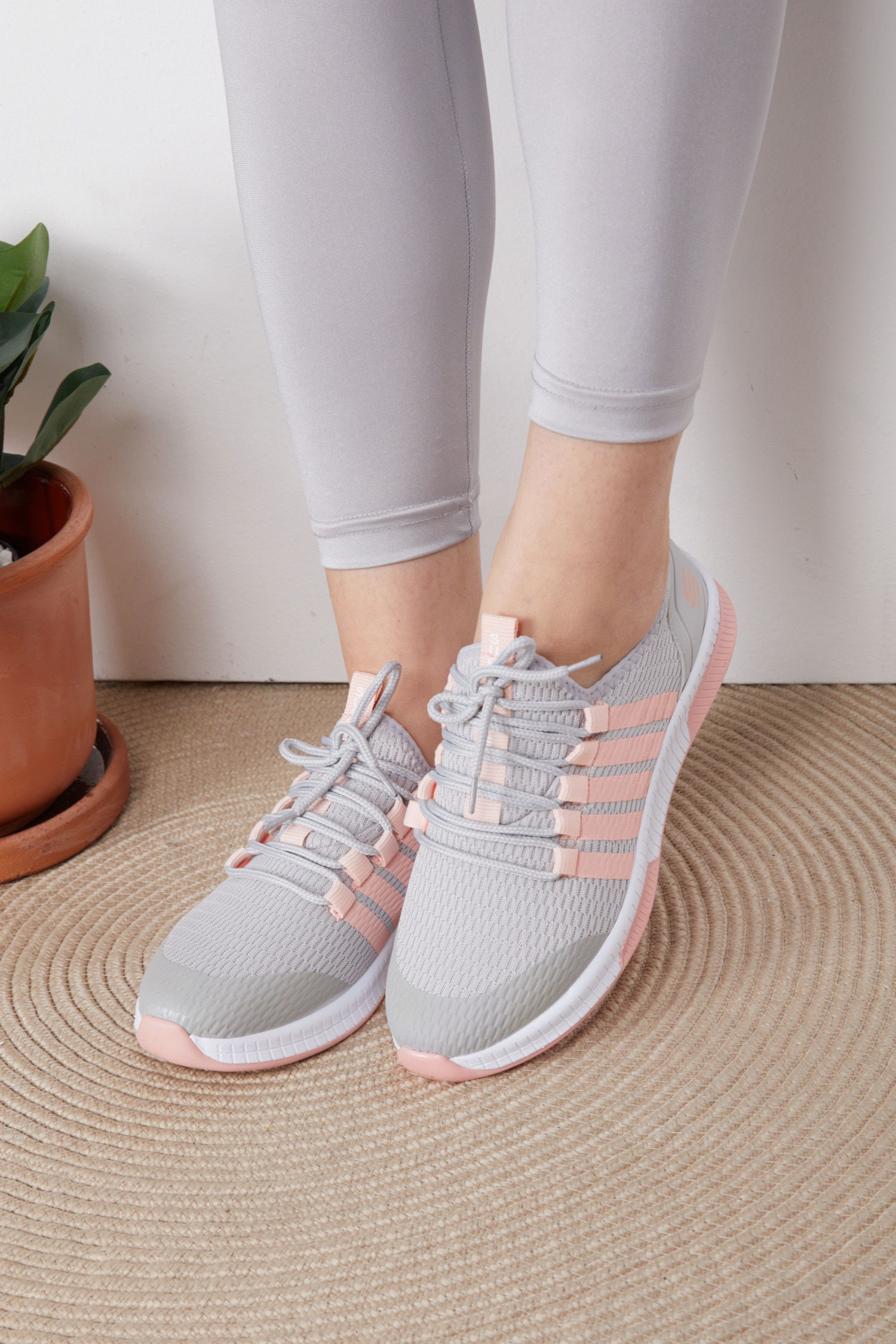 Kadın Gri Pembe Spor Ayakkabı - 25248 - 3