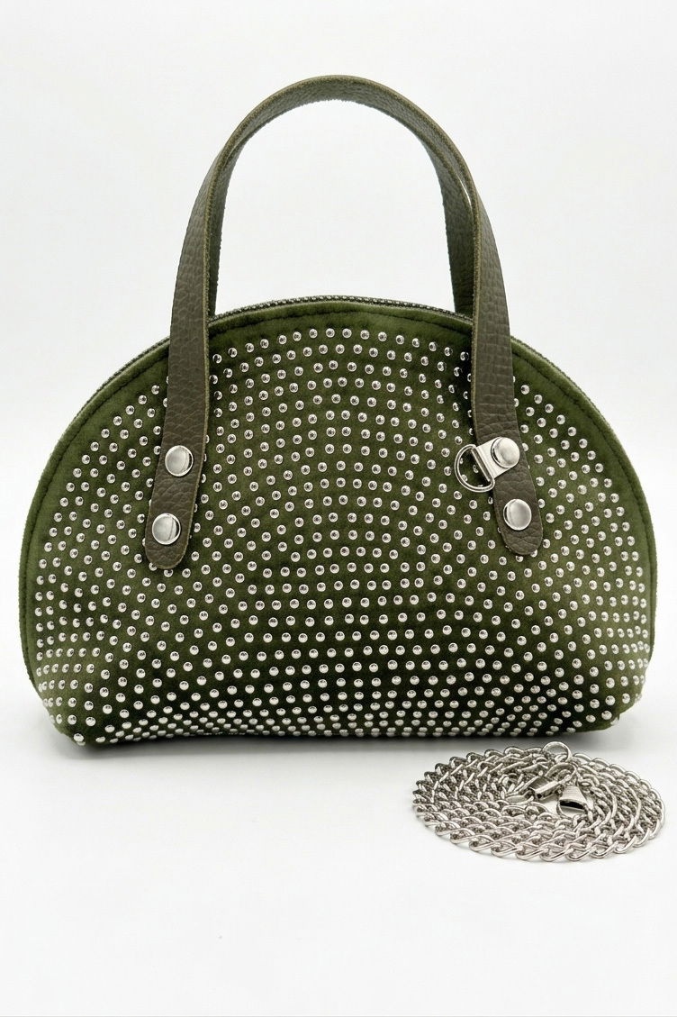 Kadın Haki Pullu Mini El Çantası - 28362-HAKI - 2