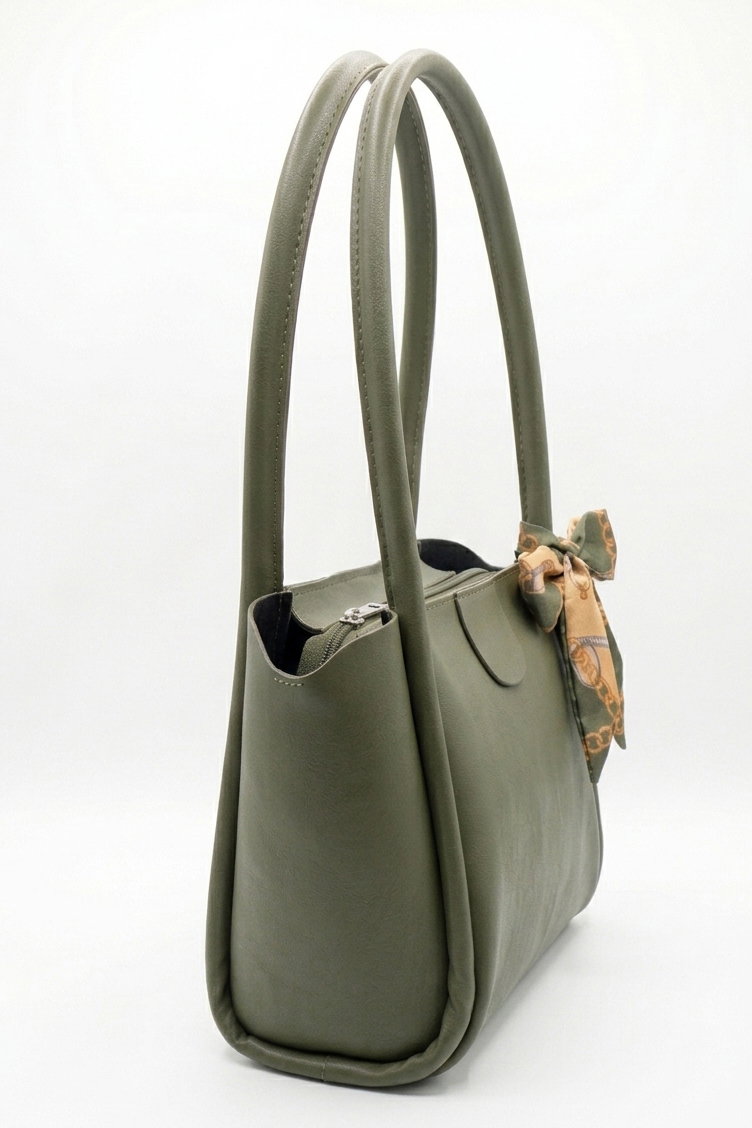 Kadın Haki Suni Deri Flarlı Kol Çanta - 28185-HAKI - 2