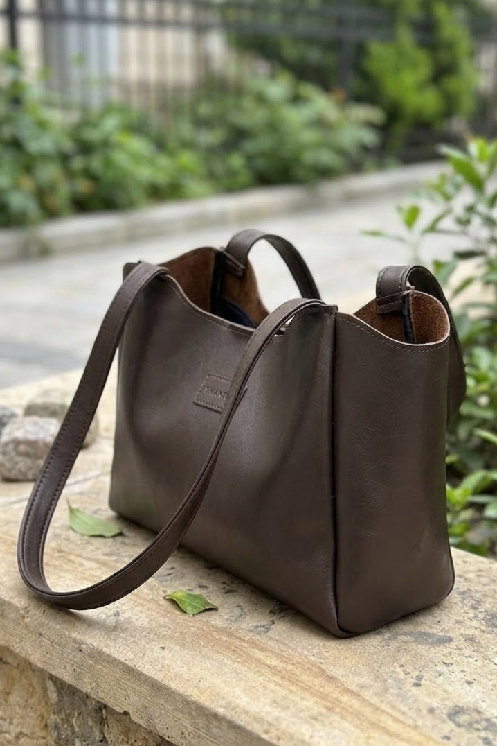Kadın Kahve Basic Kol Çantası - 28891-KAHVE - 2