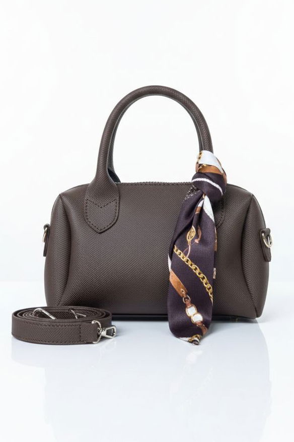 Kadın Kahve Flarlı Mini El Çantası - 28225-KAHVE - 2