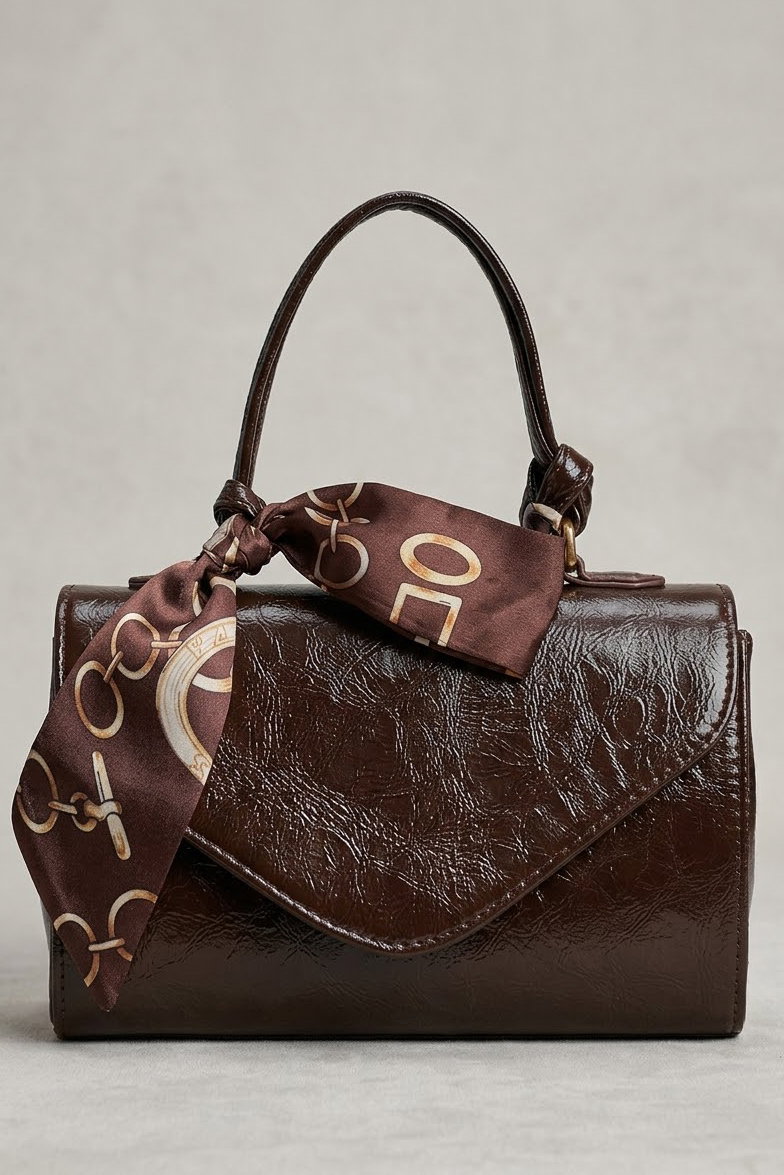 Kadın Kahve Flarlı Mini El Çantası - 28738-KAHVE - 1