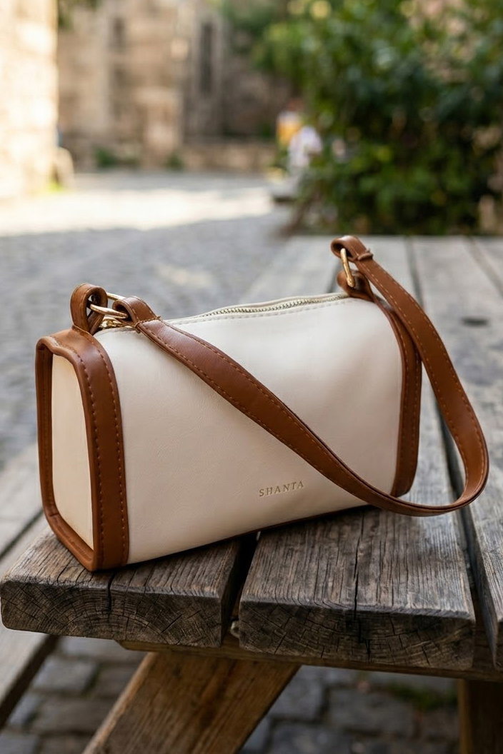 Kadın Kahve-krem Mini Boy Çanta - 28892-KAHVE-KREM - 1