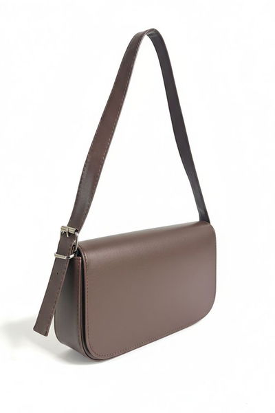Kadın Kahve Suni Deri Omuz Çantası - 28171-KAHVE 