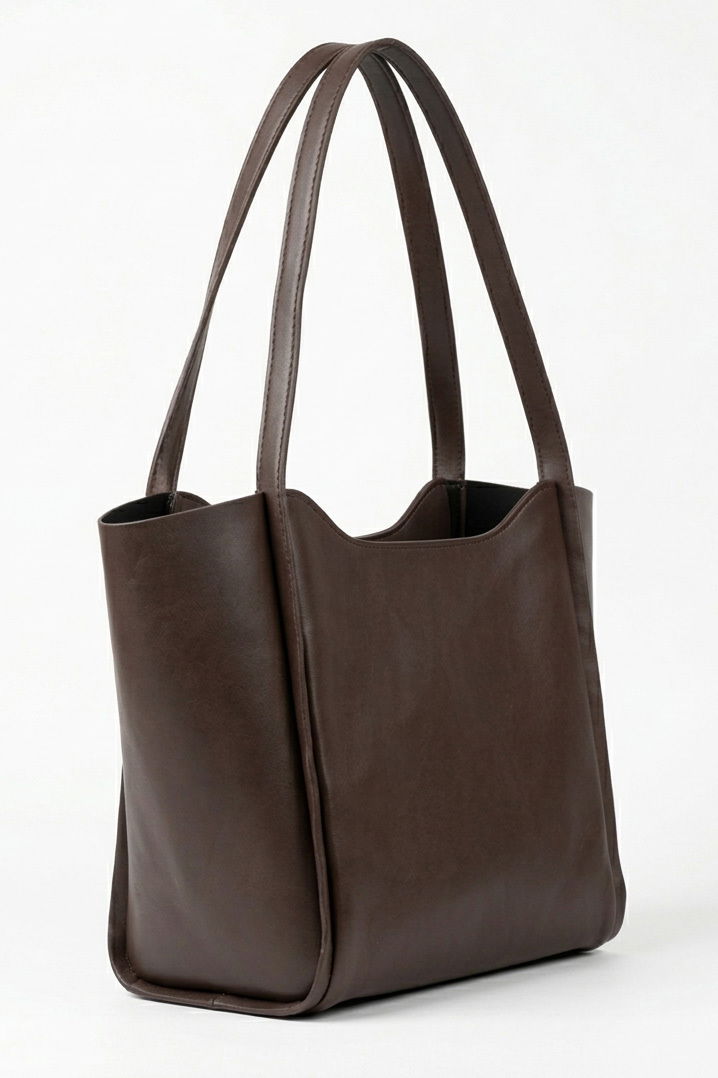 Kadın Kahve Suni Deri Omuz Çantası - 28259-KAHVE - 2