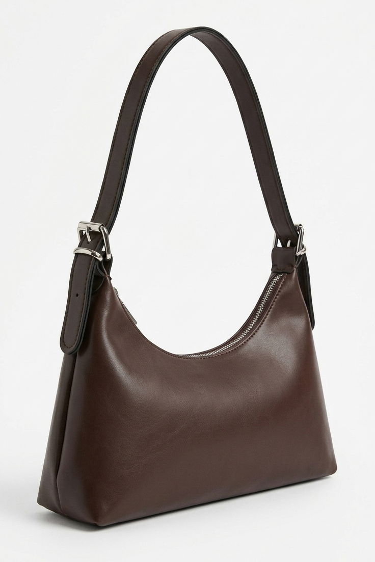 Kadın Kahve Suni Deri Omuz Çantası - 28263-KAHVE - 1