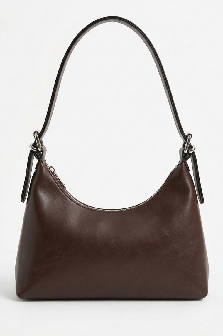 Kadın Kahve Suni Deri Omuz Çantası - 28263-KAHVE - 2