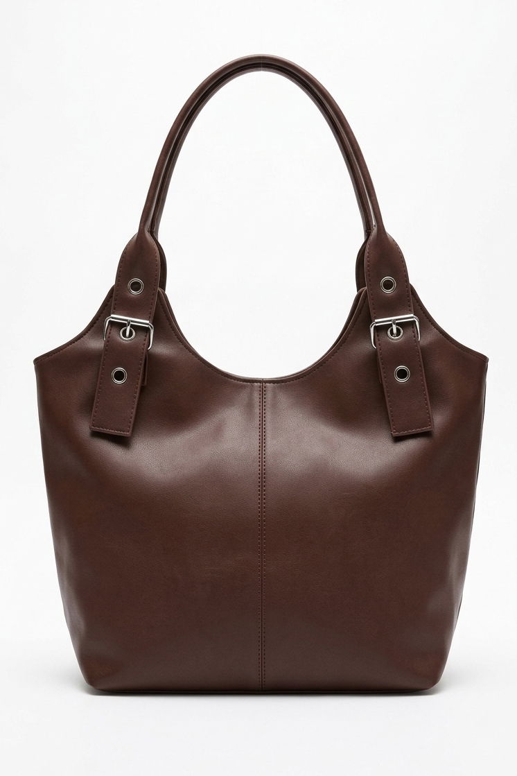 Kadın Kahve Suni Deri Omuz Çantası - 28325-KAHVE - 1