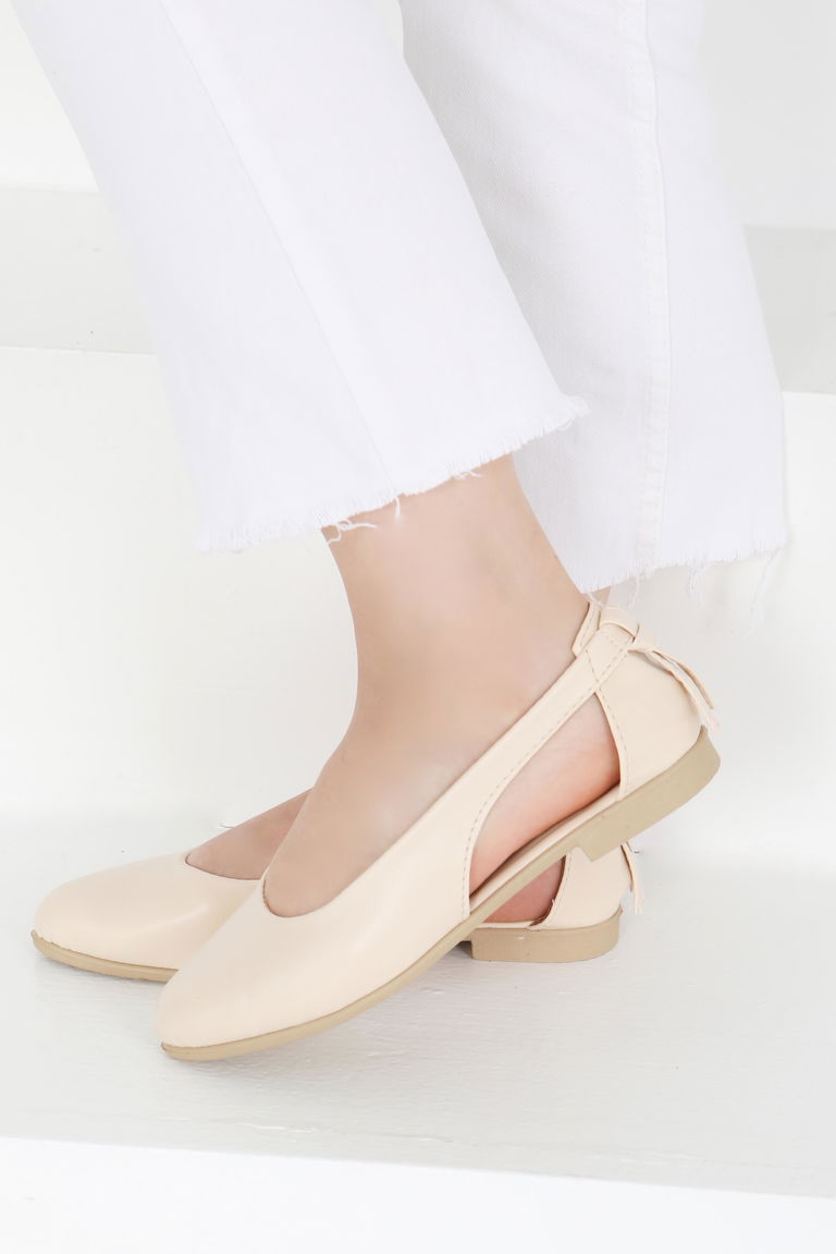 Kadın Krem Arkası Fiyonk Babet - 27415 - TOFİSA